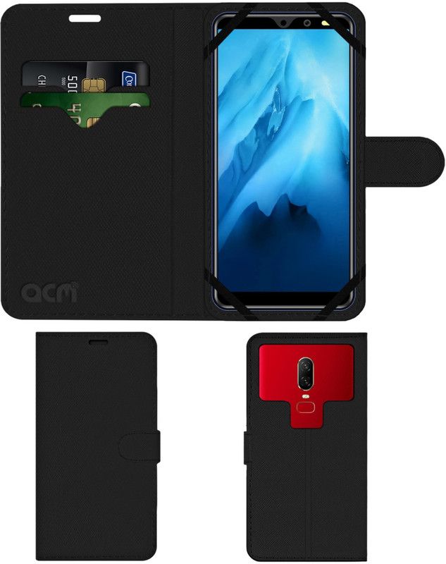 ACM Flip Cover for I Kall K220  (Black, Cases with Holder, Pack of: 1)