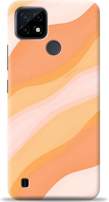 Crafter Back Cover for Realme C21  (Orange, Shock Proof, Pack of: 1)