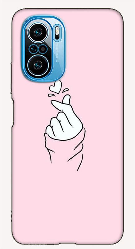 iprinto Back Cover for Poco F3, Mi Redmi K40, Mi 11X I Love You Back Cover  (Pink, Hard Case, Pack of: 1)