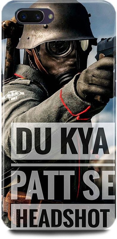 JUGGA Back Cover for OPPO A3s, CPH1803, PUBG, GAME, MOBILE, GAME  (Grey, Hard Case, Pack of: 1)