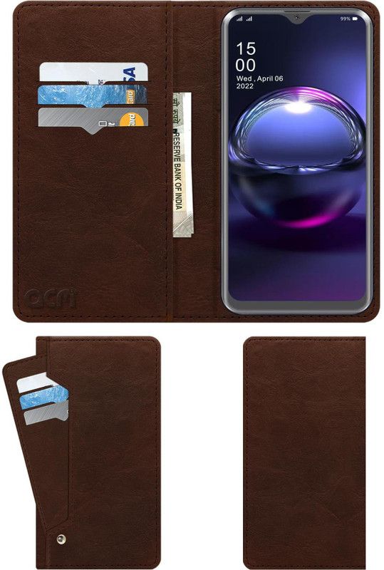 ACM Flip Cover for Maplin M5 Pro  (Brown, Cases with Holder, Pack of: 1)