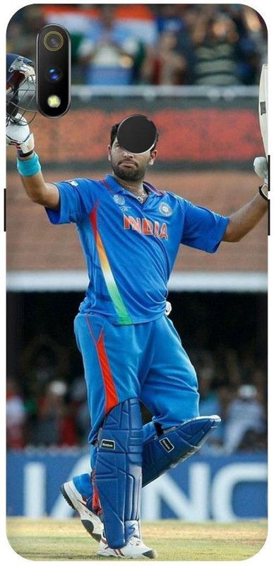 THE NARAYANA COLLECTIONS Back Cover for REALME 3i- RMX1827-YUVRAJ,SINGH,YUVI,IPL,CRICKETER  (Multicolor, Hard Case, Pack of: 1)