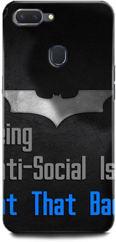 Afterglow Back Cover for OPPO A5 BEING ANTI, SOCIAL,BATMAN  (Multicolor, Shock Proof, Pack of: 1)