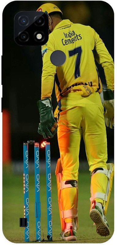 Bluvver Back Cover for Realme C21Y, RMX3261 , RMX3263, Printed MS Dhoni,Mahendra Singh Dhon 7 Back Cover  (Multicolor, Hard Case, Pack of: 1)