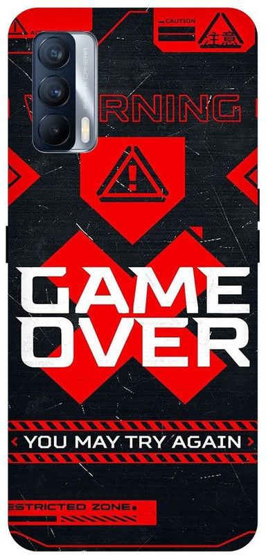 Bluvver Back Cover for Realme X7, RMX3092, Printed Game Over Image Back Cover  (Multicolor, Hard Case, Pack of: 1)