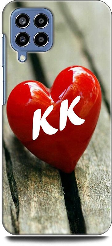 INDICRAFT Back Cover for SAMSUNG Galaxy M33 5G K K, K LOVES K, K NAME, ALPHABET, KK LOVE, HART, BLUE  (Multicolor, Shock Proof, Pack of: 1)