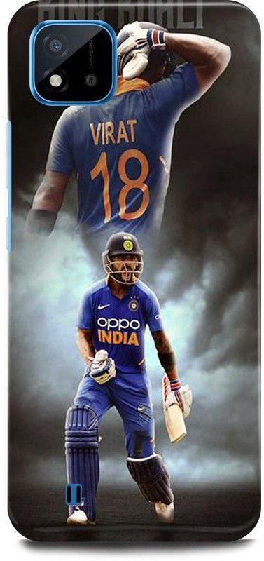 JUGGA Back Cover for Realme C20, RMX3063, VIRAT,KOHLI, INDIAN, PLAYER, RCB  (Black, Hard Case, Pack of: 1)