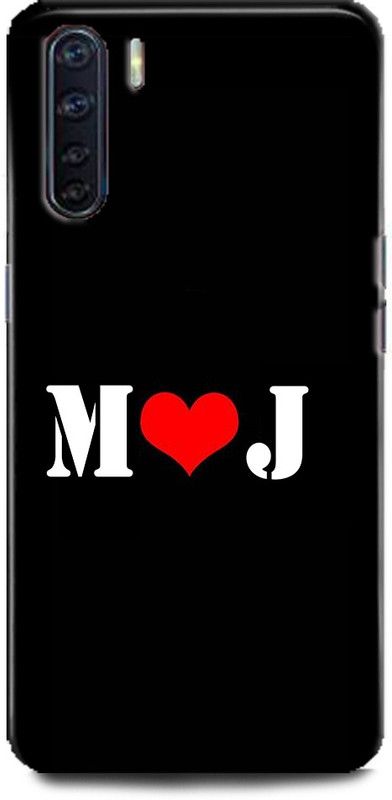 Afterglow Back Cover for Oppo F15 M J, M LOVES J, NAME, LETTER, ALPHABET, JM LOVE, HART  (Multicolor, Shock Proof, Pack of: 1)