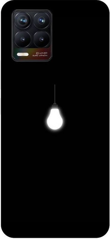 URCHIN Back Cover for Realme 8 Light bulb, light, idea, bulb, black, awesome  (Multicolor, Shock Proof, Pack of: 1)