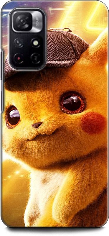 INDICRAFT Back Cover for REDMI Note 11T 5G PIKACHU, POKEMON, GAME, CARTOON  (Multicolor, Shock Proof, Pack of: 1)