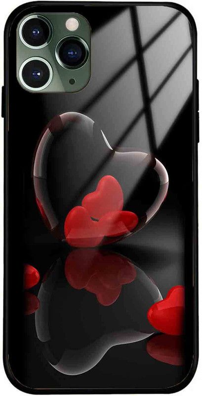 NDCOM Back Cover for iPhone 11 Pro Max  (Black, Red, Pack of: 1)