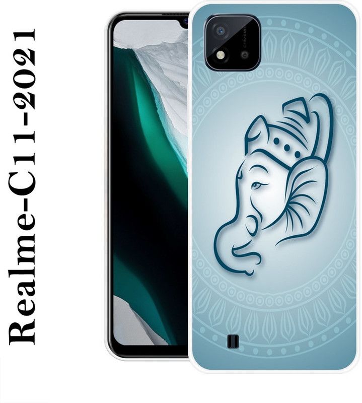 KLC Back Cover for Realme C11 2021  (Blue, Grip Case, Silicon)