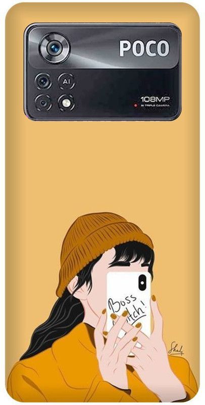 play fast Back Cover for POCO X4 Pro 5G, CUTE, GIRL, LOVELY, GIRL, ART, SELFIE, GIRL  (Brown, Hard Case, Pack of: 1)