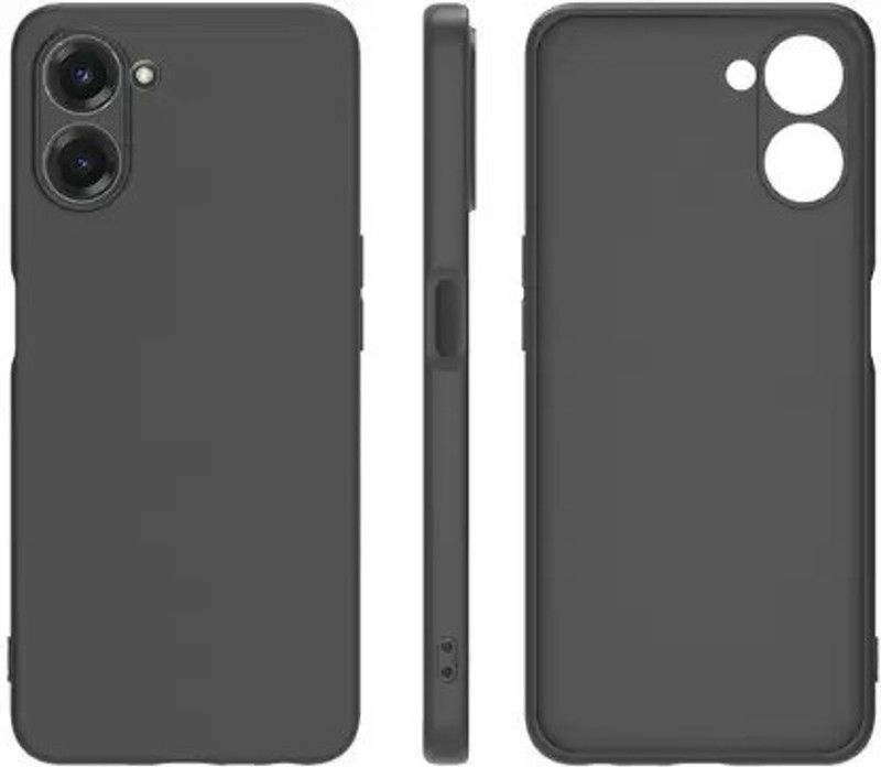 jpmobilecases Back Cover for REALME C33  (Black, Camera Bump Protector, Pack of: 1)