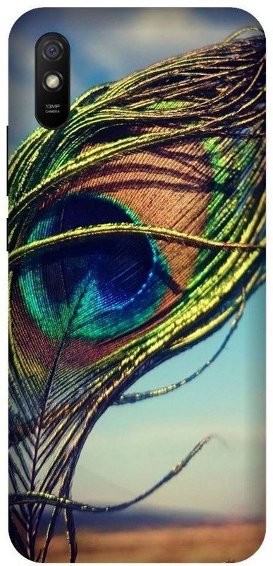 URCHIN Back Cover for Redmi 9i mor pankh, Krishna ji, kanha, peacock feather, feather  (Multicolor, Shock Proof, Pack of: 1)