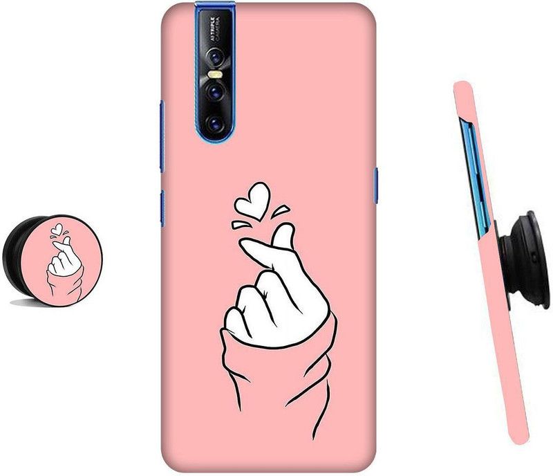 MY SWAG Back Cover for Vivo V15 Pro  (Pink, Cases with Holder)