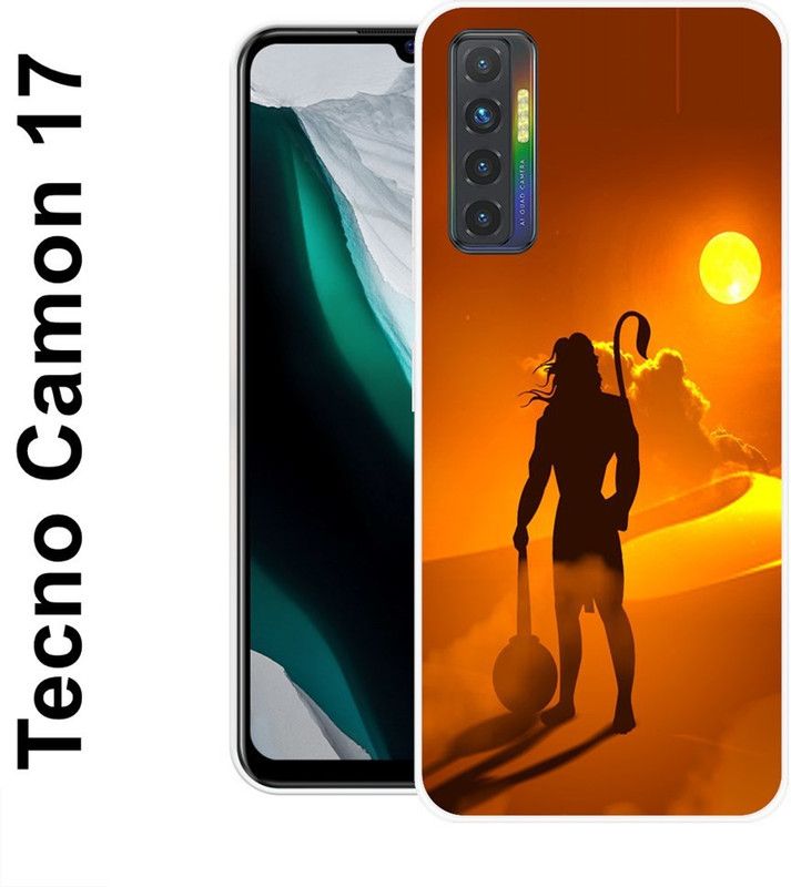 Sswastik Back Cover for Tecno Camon 17, Tecno Camon 17P  (Black, Orange, Grip Case, Silicon)