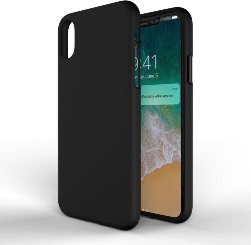 eCase Back Cover for Apple iPhone XS  (Black)