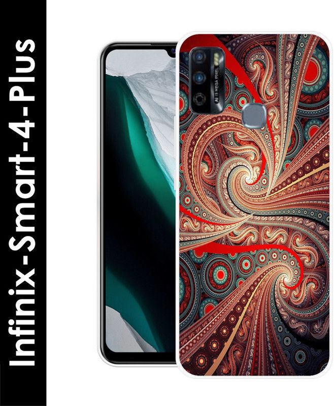 touchpix Back Cover for Infinix Smart 4 Plus girlish print back cover  (Multicolor, Dual Protection, Silicon, Pack of: 1)