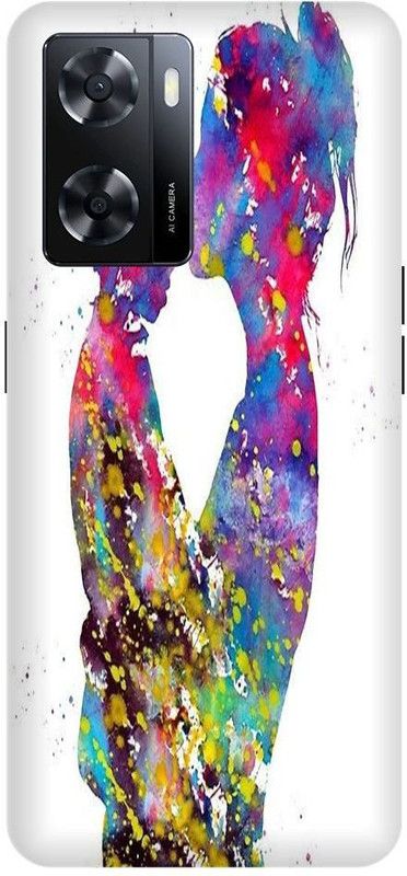 OLIWER Back Cover for OPPO A57 2022 Mother Son, Mummy Papa PRINTED BACK COVER  (Multicolor, Hard Case, Pack of: 1)