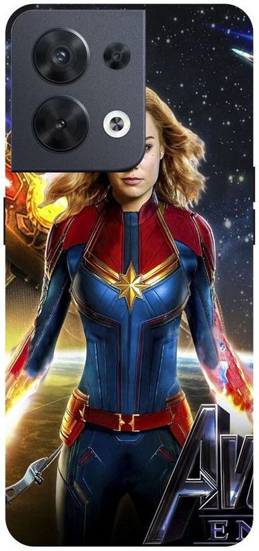 Wall Art Back Cover for OPPO RENO 8 (5G) Superwoman, Girl Fighter, Avengers Printed  (Multicolor, Dual Protection, Pack of: 1)