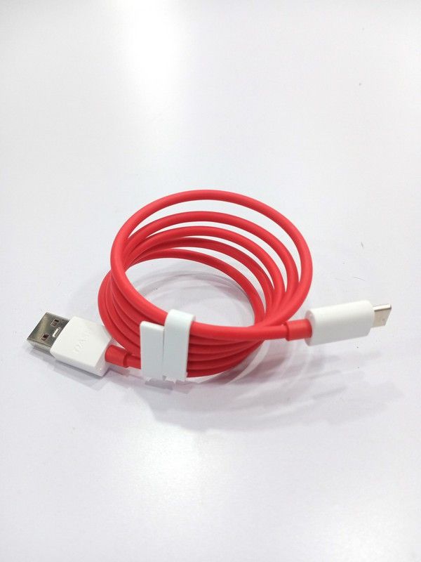 NUKAICHAU USB Type C Cable 6.5 A 1.00238999999996 m Copper Braiding c type cable for mobile charger Vivo  (Compatible with fast charger for mobile 18w type c, Red, One Cable)