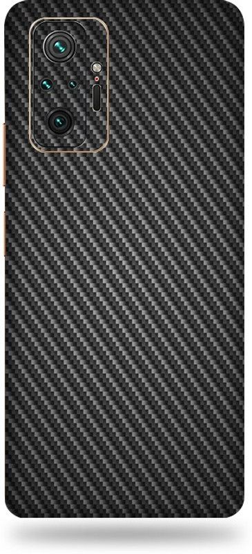LAMHA Redmi Note 10 Pro Max Mobile Skin  (Ultra Super Black Carbon Fiber With High Matte Finish.)