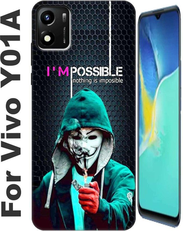 RDcon Back Cover for Vivo Y01A 2619  (Red, Flexible, Silicon, Pack of: 1)