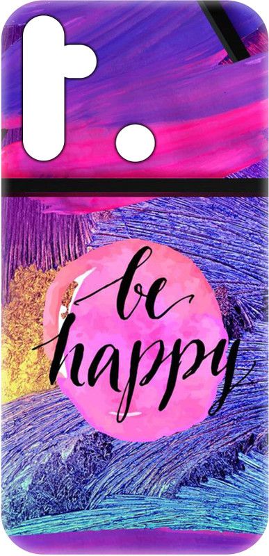 Smutty Back Cover for Realme 5i, RMX2030 - Be Happy Print  (Multicolor, Hard Case, Pack of: 1)