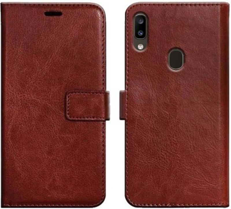 Masque Flip Cover for Samsung Galaxy A20, Samsung Galaxy A30, Samsung Galaxy M10s  (Brown, Dual Protection)
