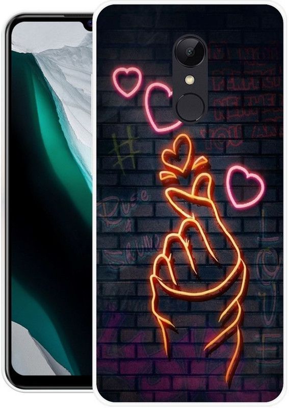 Krtagy Back Cover for Mi Redmi 5  (Black, Orange, Dual Protection, Silicon, Pack of: 1)