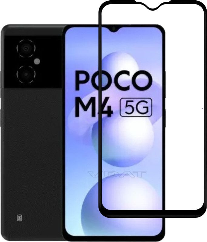 VDAT Tempered Glass Guard for POCO M4 5G  (Pack of 1)