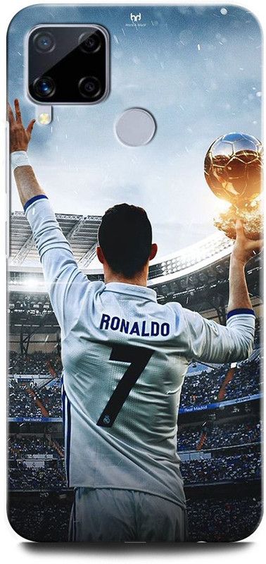 ORBIQE Back Cover for Realme C15 RMX2180 CRISTIANO RONALDO, RONALDO 7, CR, 7, FOOTBALL, SPORTS, REAL MADRID  (Multicolor, Hard Case, Pack of: 1)
