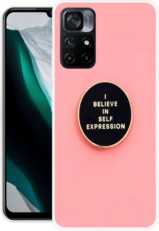 Looy Back Cover for Poco M4 Pro 5G  (Pink, Flexible, Silicon, Pack of: 1)