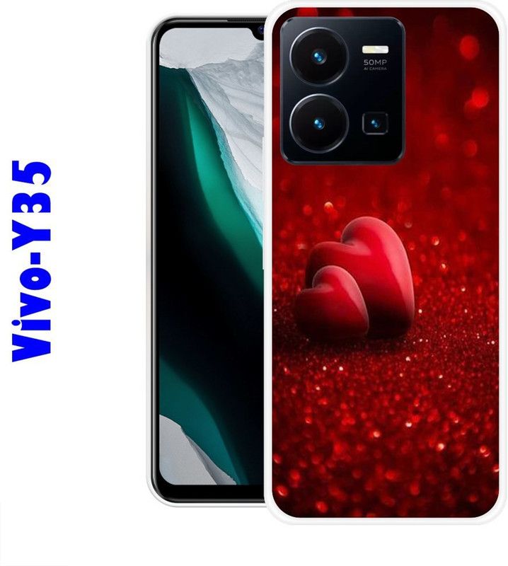 CellWorld Back Cover for Vivo Y35  (Red, Silicon)