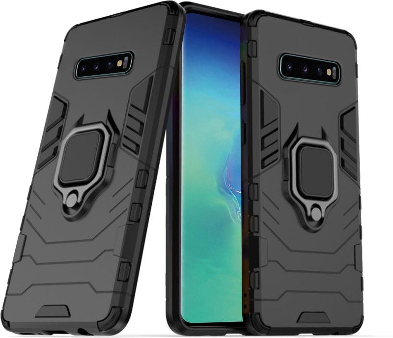 Wowcase Back Cover for Samsung Galaxy S10 Plus  (Black, Rugged Armor, Pack of: 1)