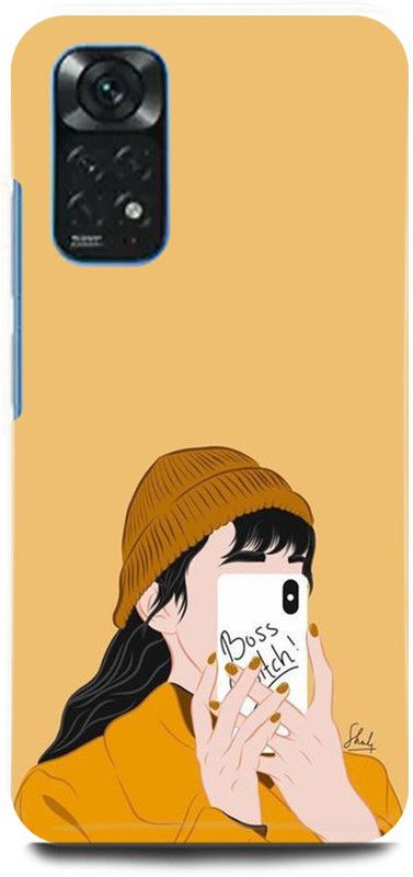 play fast Back Cover for Redmi Note 11 CUTE, GIRL, LOVELY, GIRL, ART, SELFIE, GIRL  (Brown, Hard Case)