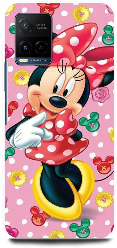 play fast Back Cover for Vivo Y33s, V2109 MICKEY, MOUSE, MINNIE, MOUSE, DOLL  (Pink, Hard Case, Pack of: 1)