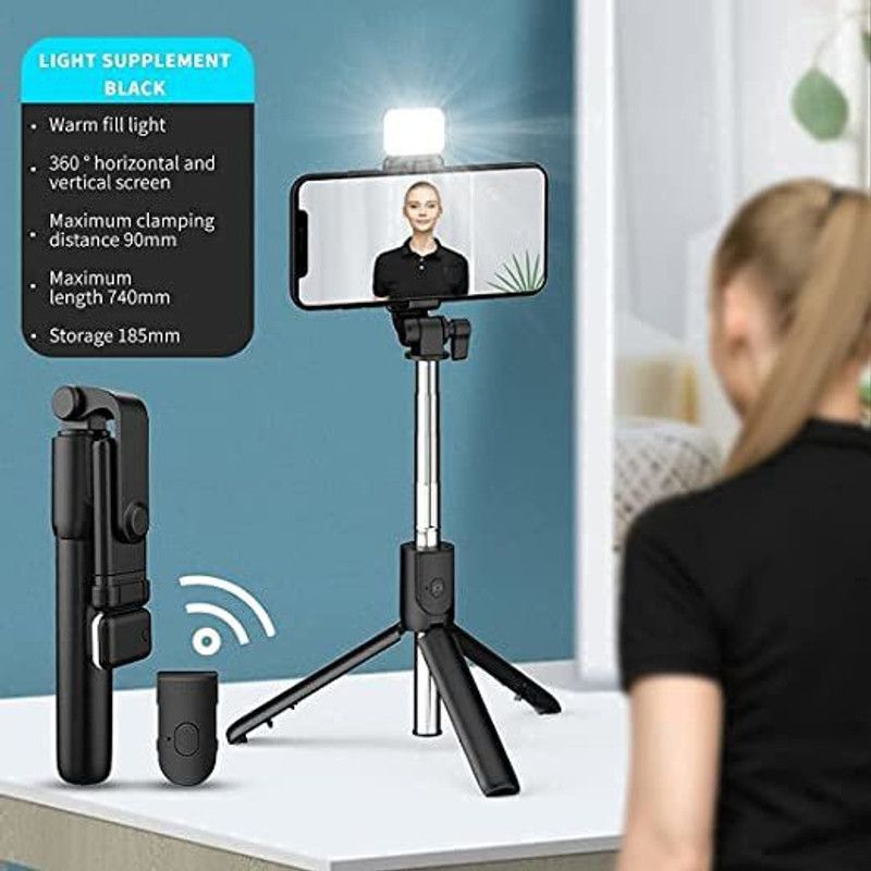 madhu enterprises Bluetooth Selfie Stick  (BLACK)