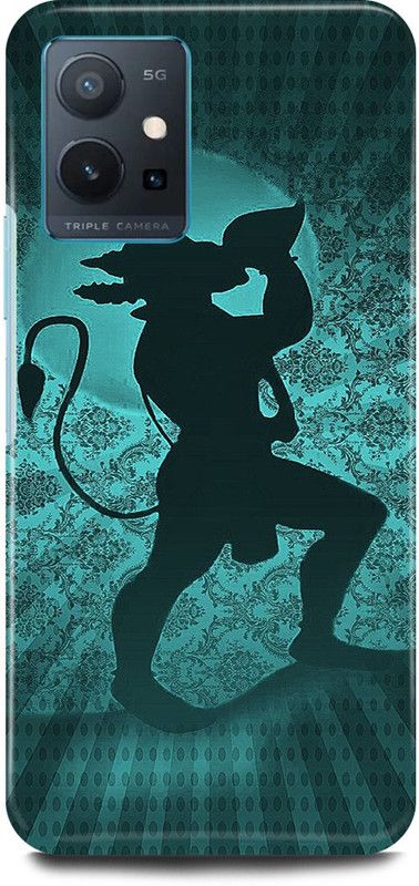 play fast Back Cover for Vivo y75 5G, V2142 HANUMAN, JI, BALAJI, BAJRANG, BALI, GOD  (Green, Hard Case, Pack of: 1)
