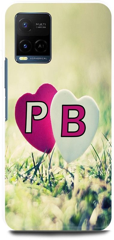 JUGGA Back Cover for Vivo Y21T, V2135, P LOVES B NAME,P NAME, B LETTER, ALPHABET,P LOVE B NAME  (Green, Hard Case, Pack of: 1)