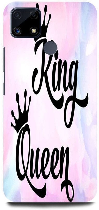 FRONK Back Cover for Realme C25s, RMX3197, KING, QUEEN, RAJA, RAANI, PRINCE, PRINCESS  (Pink, Hard Case, Pack of: 1)