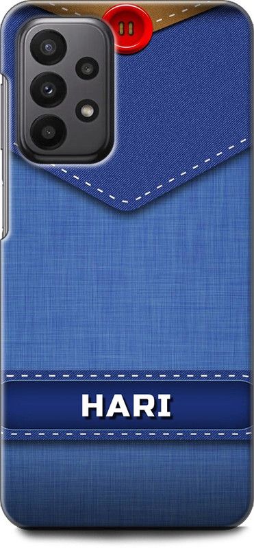WallCraft Back Cover for SAMSUNG Galaxy A33 5G HARI NAME, H LETTER, BLUE, JEANS, ALPHABET, DESIGN  (Multicolor, Dual Protection, Pack of: 1)