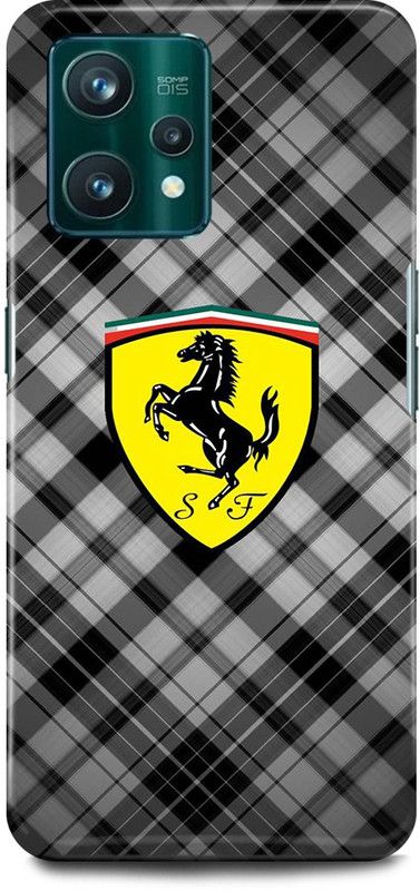 play fast Back Cover for Realme 9 Pro Plus 5G FERRARI, CAR, SIGN, LOGO  (Grey, Hard Case, Pack of: 1)
