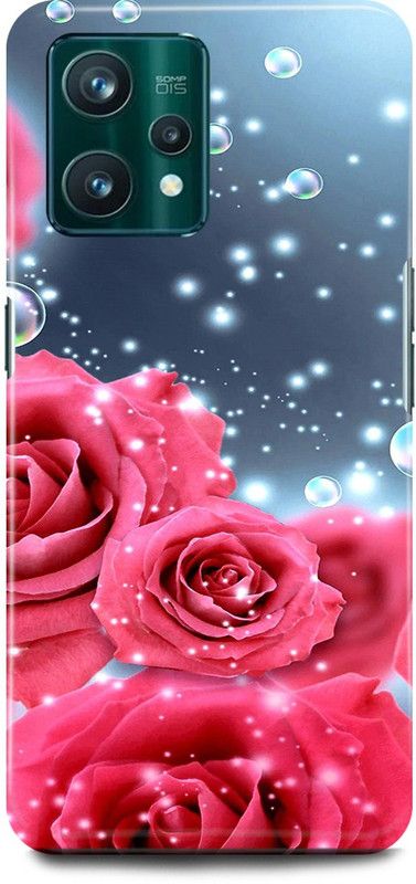 play fast Back Cover for Realme 9 Pro 5G, RMX3471 PINK, ROSE, ROSES, FLOWER, FLOWERS, DROPS  (Pink, Hard Case, Pack of: 1)