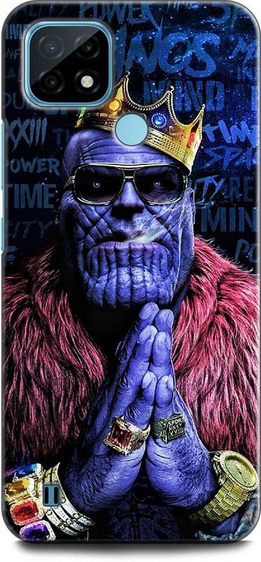 INDICRAFT Back Cover for Realme C21Y, RMX3261 THANOS, FUNNY, MARVEL, COMIC, AVANGERS END GAME  (Multicolor, Dual Protection)