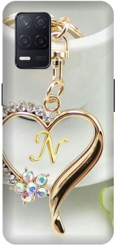 PHONE WALEY.COM Back Cover for Realme 8s (5G) , RMX3381 ,N letter,N name N word , Printed Back Cover  (White, Hard Case, Pack of: 1)