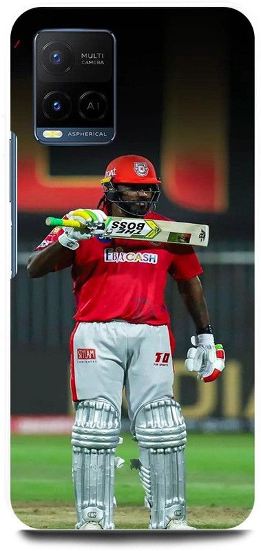 play fast Back Cover for Vivo Y21E CHRIS, GAYLE, WEST, INDIES, PLAYER, 333, RCB  (Red, Hard Case, Pack of: 1)