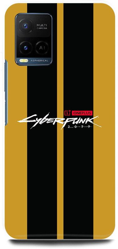 play fast Back Cover for Vivo Y33s, V2109 CYBERPUNK, GAME, LOGO, SIGN  (Yellow, Hard Case, Pack of: 1)