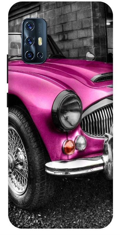 SSMORYA Back Cover for Vivo V17 Pink Car Printed Back Cover  (Multicolor, Waterproof, Pack of: 1)